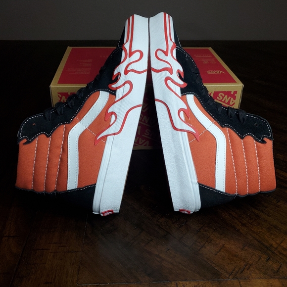 Vans Sk8-Hi Flame Burnt Ochre Men Size 11.5 - Picture 6 of 12